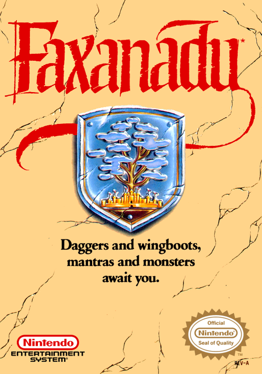 Faxanadu (USA) box art